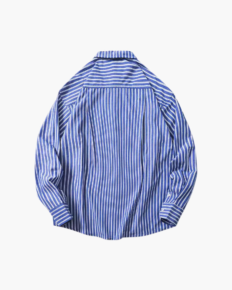 Relaxed-Fit Oversized Striped Shirt
