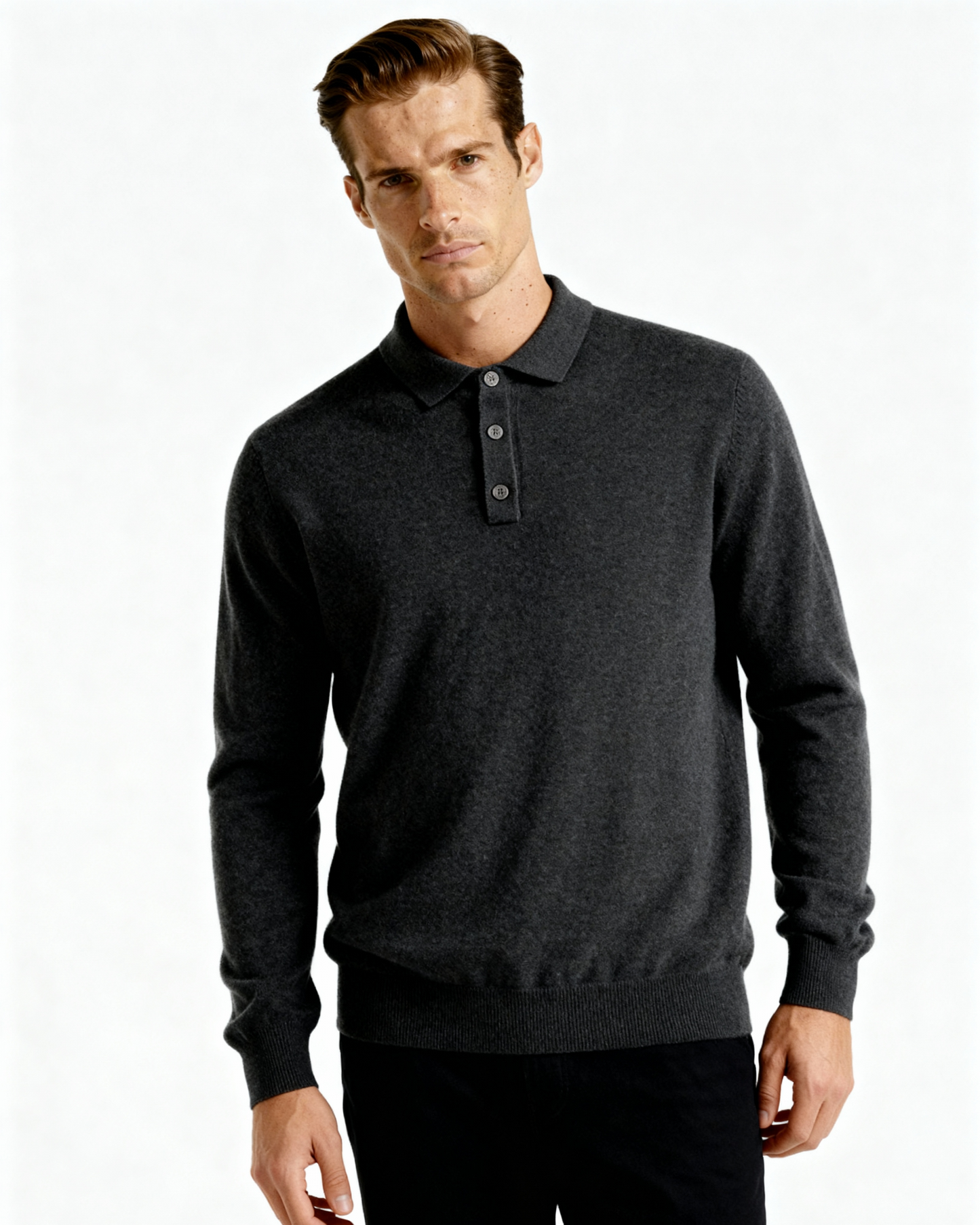 Luxurious 100% Cashmere Polo Shirt