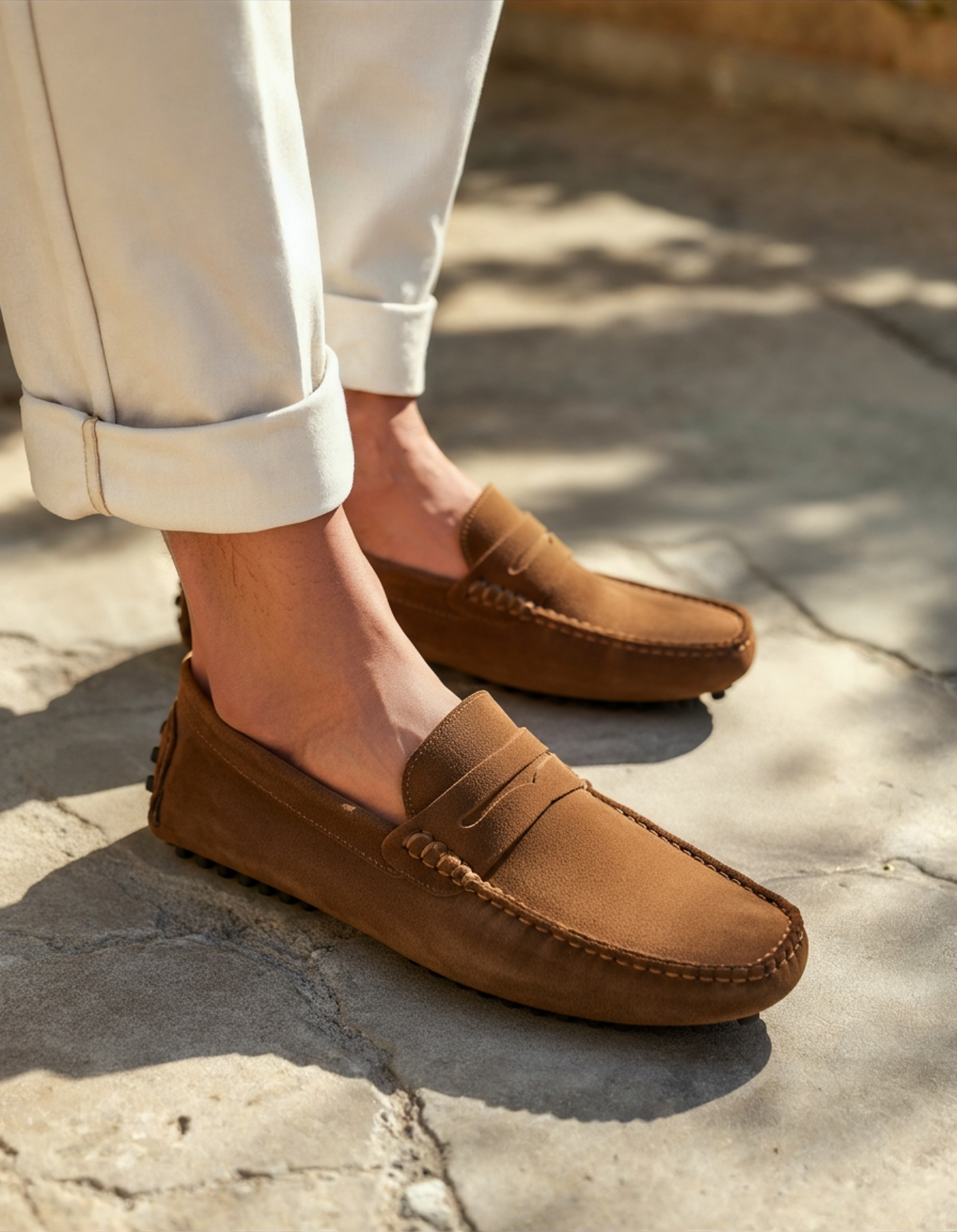 Sleek Suede Driver Loafers