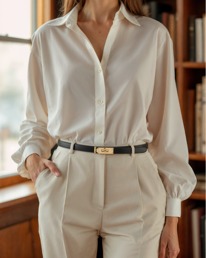 Timeless Vintage Slim Belt for Everyday Style