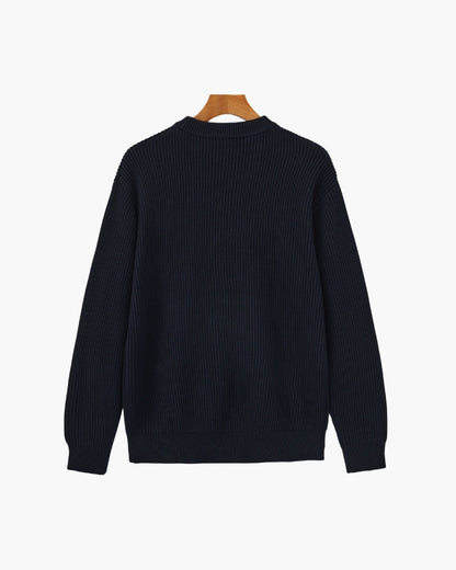 Cozy Rib-Knit Crewneck Sweater