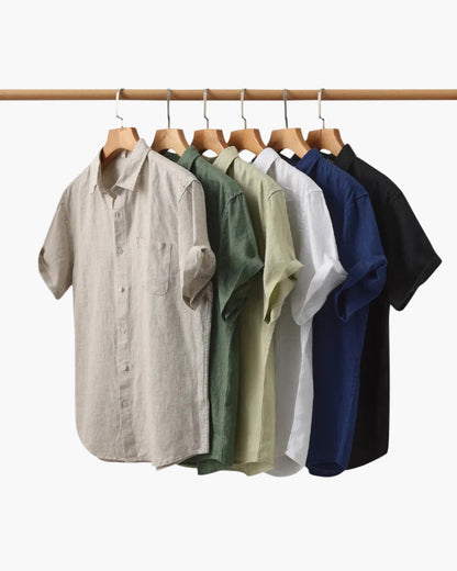 Cape Town Linen Shirt - Short Sleeve, Lightweight & Breathable