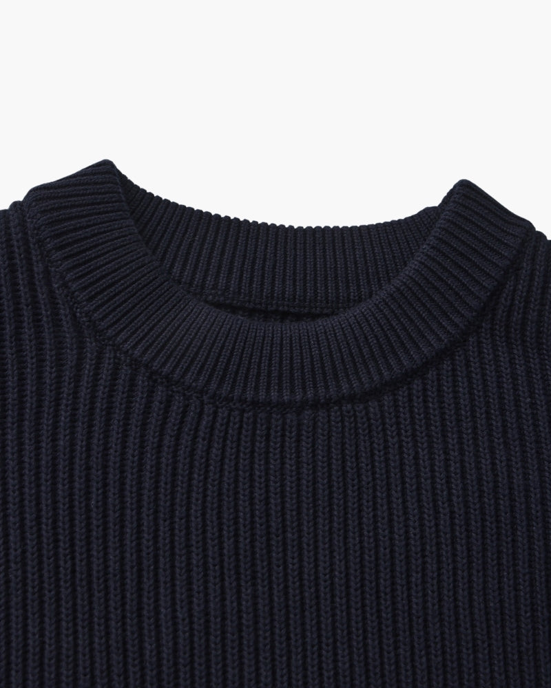Cozy Rib-Knit Crewneck Sweater