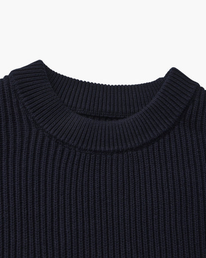 Cozy Rib-Knit Crewneck Sweater