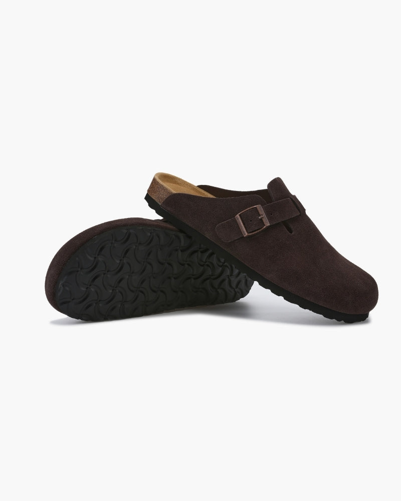 Vintage-Style Old Money Suede Clogs