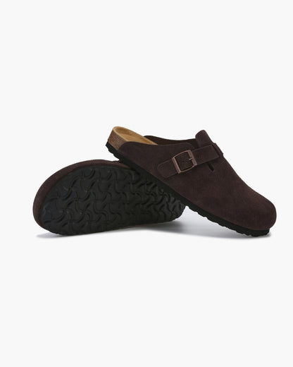 Vintage-Style Old Money Suede Clogs