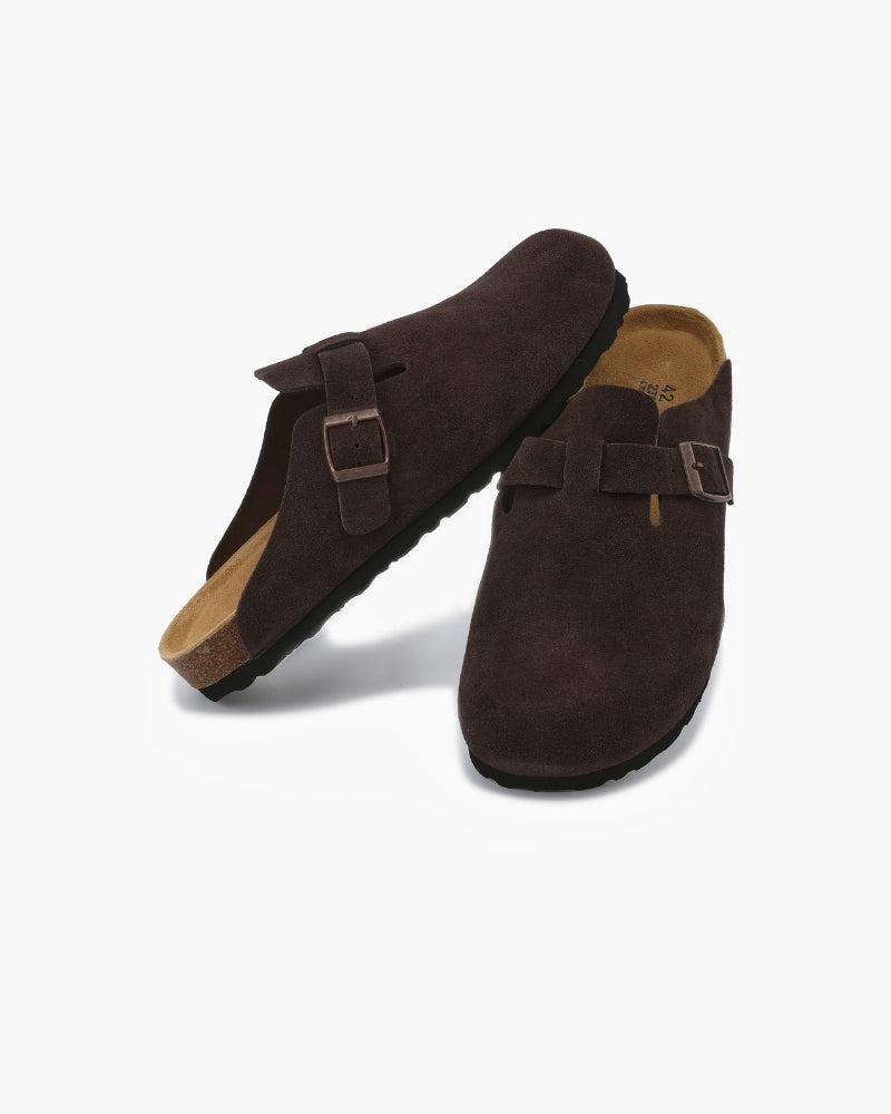 Vintage-Style Old Money Suede Clogs