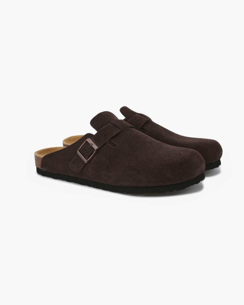Vintage-Style Old Money Suede Clogs