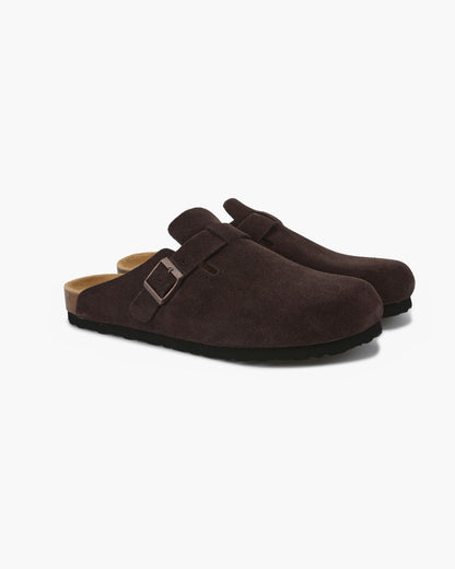Vintage-Style Old Money Suede Clogs