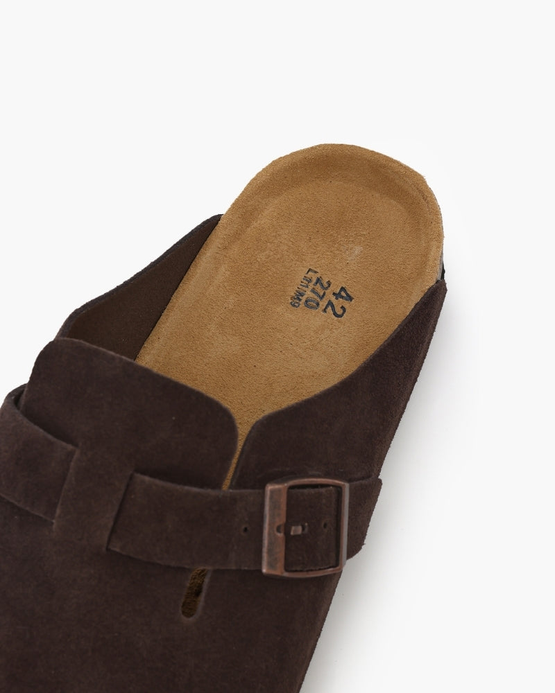 Vintage-Style Old Money Suede Clogs