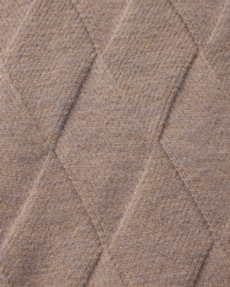 Heritage Diamond Knit Zip Cardigan – Luxurious Diamond-Knit, Cozy Zip-Up Style