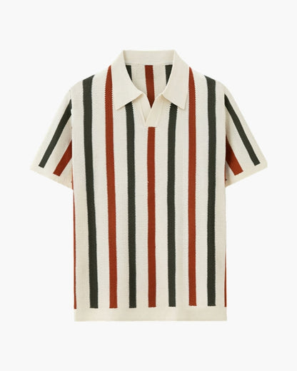 Resort Knit Stripe Polo Shirt