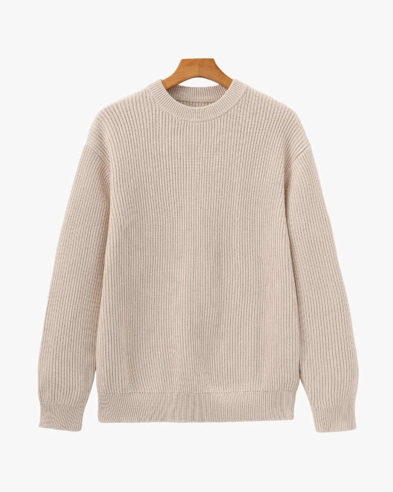 Cozy Rib-Knit Crewneck Sweater