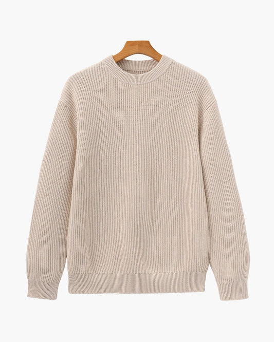 Cozy Rib-Knit Crewneck Sweater