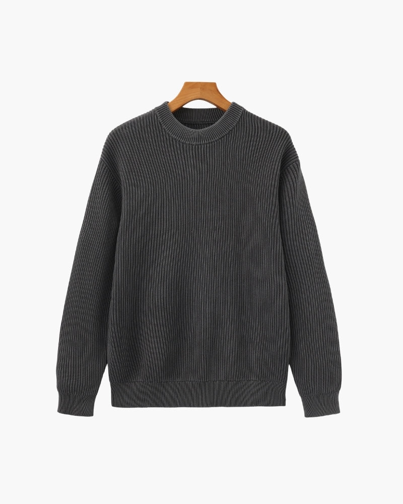 Cozy Rib-Knit Crewneck Sweater