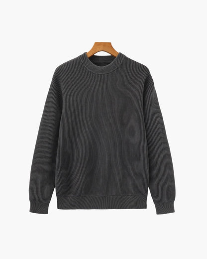 Cozy Rib-Knit Crewneck Sweater