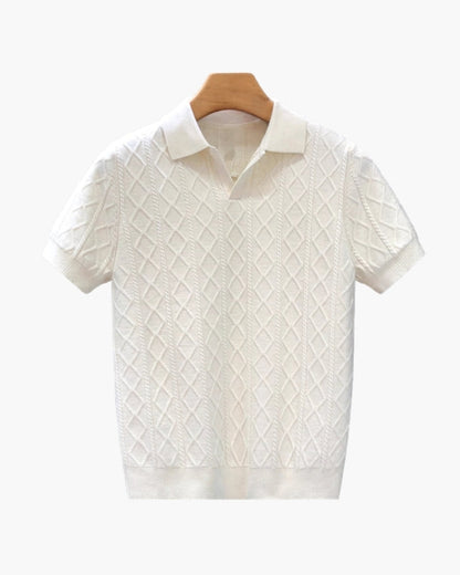 Signature Textured Knit Polo Shirt