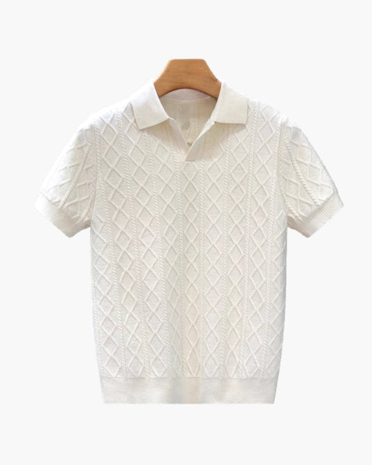 Signature Textured Knit Polo Shirt