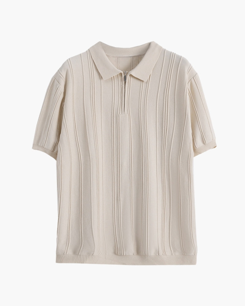 Signature Zip-Up Polo Shirt — Sleek, Versatile Everyday Style