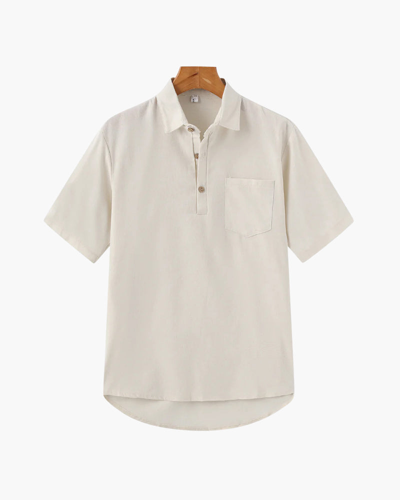 Casablanca Linen Polo Shirt - Lightweight, Breathable Comfort