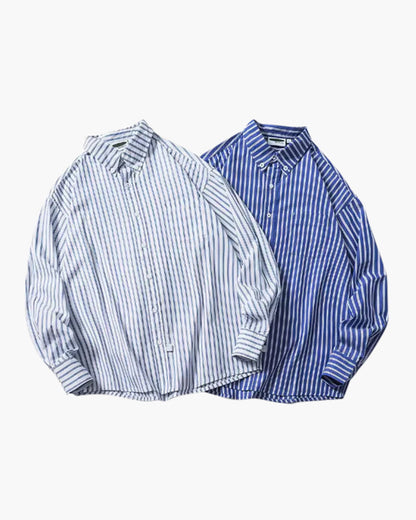 Relaxed-Fit Oversized Striped Shirt