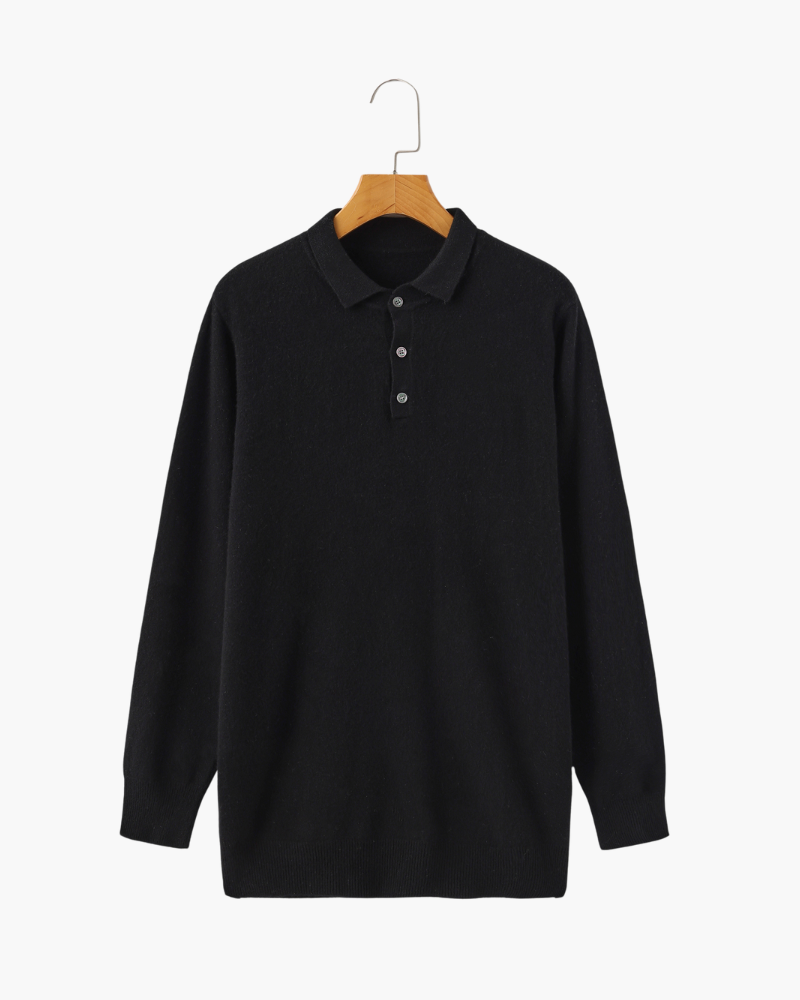 Luxurious 100% Cashmere Polo Shirt