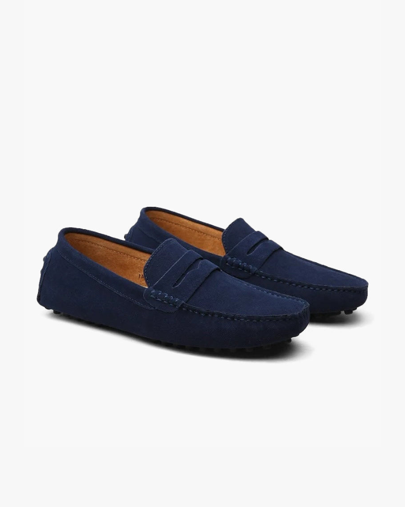 Sleek Suede Driver Loafers