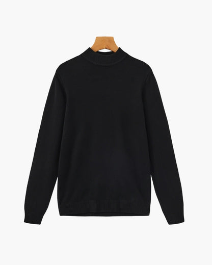 Cozy Ribbed Mock-Neck Sweater - Essential Wardrobe Staple