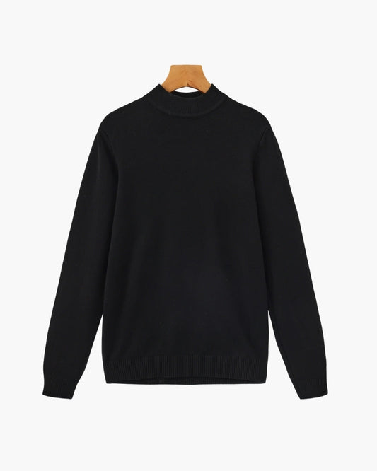 Cozy Ribbed Mock-Neck Sweater - Essential Wardrobe Staple