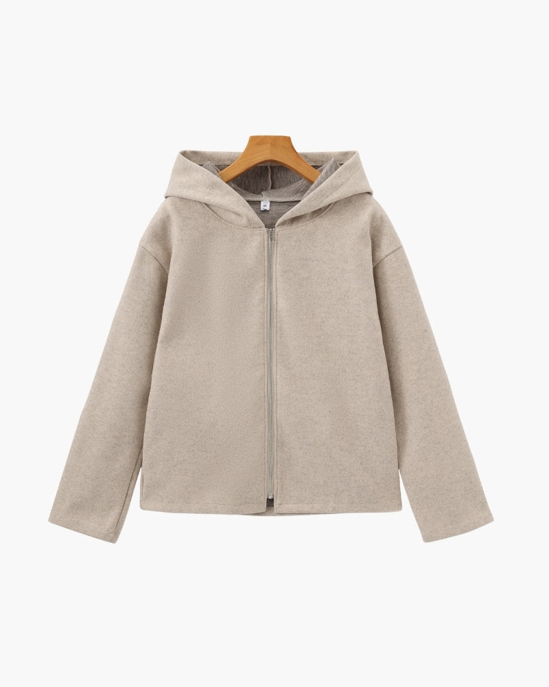 Marlow Wool Zip Coat - Warm, Stylish Wool Outerwear with Sleek Zip Closure