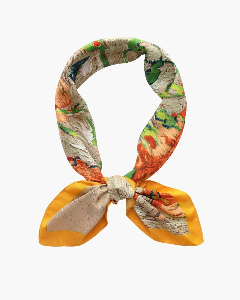 Timeless Old Money-Inspired Impressionist Garden Scarf