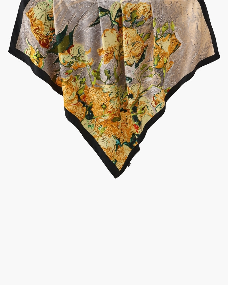 Timeless Old Money-Inspired Impressionist Garden Scarf