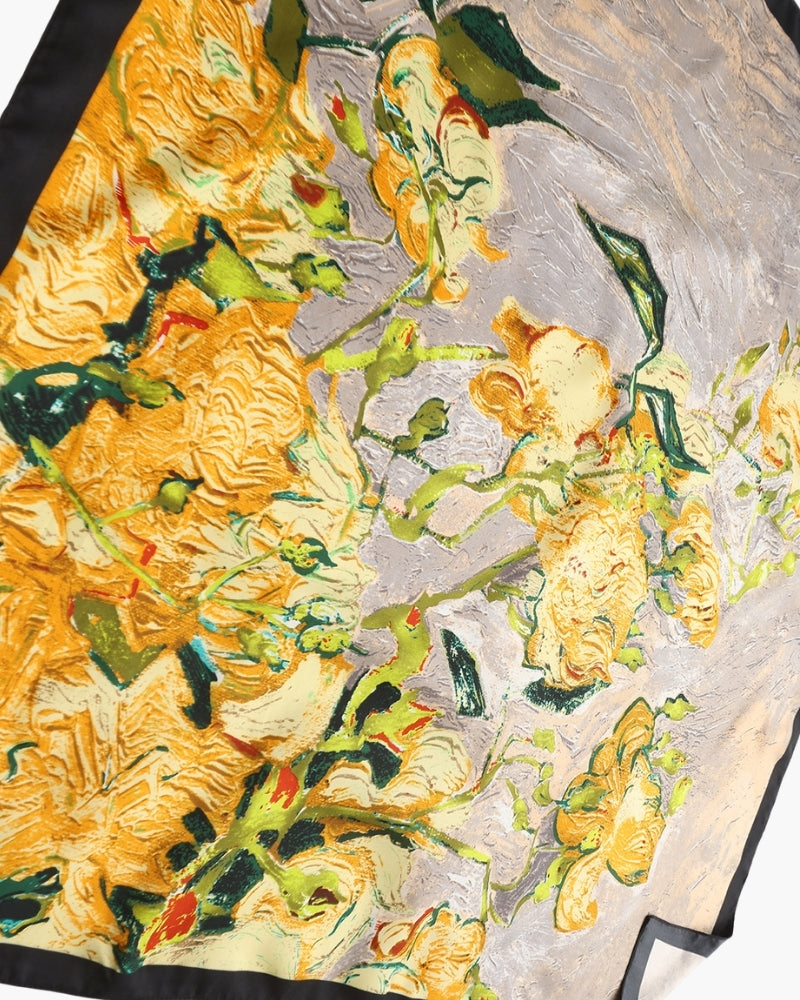 Timeless Old Money-Inspired Impressionist Garden Scarf
