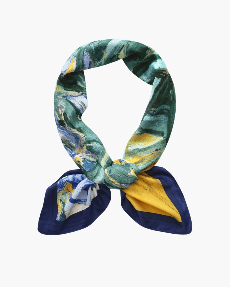 Timeless Old Money-Inspired Impressionist Garden Scarf