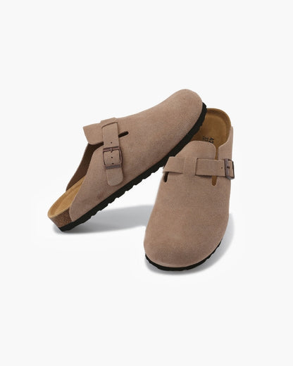 Vintage-Style Old Money Suede Clogs