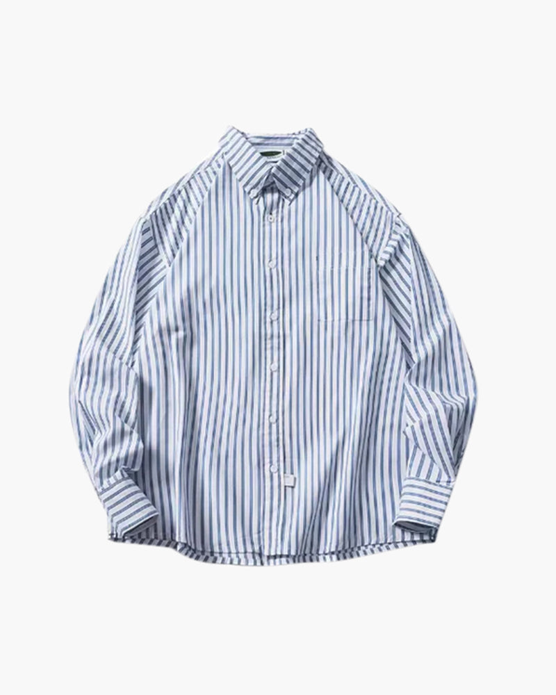 Relaxed-Fit Oversized Striped Shirt