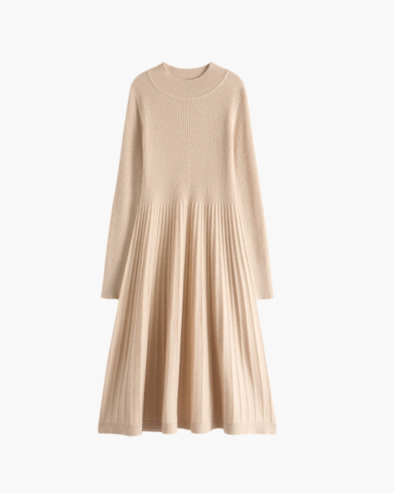 Luxurious Pure Cashmere Flare Dress