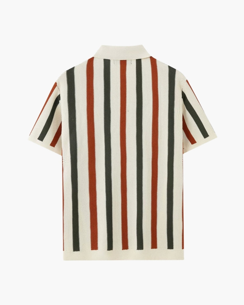 Resort Knit Stripe Polo Shirt
