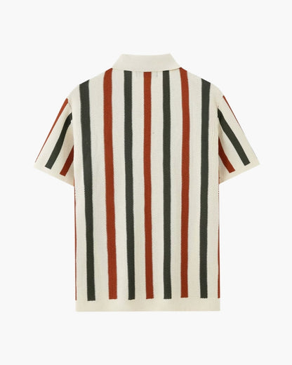 Resort Knit Stripe Polo Shirt