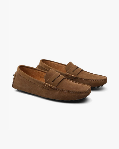 Sleek Suede Driver Loafers