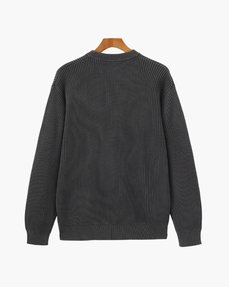 Cozy Rib-Knit Crewneck Sweater
