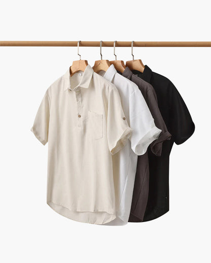 Casablanca Linen Polo Shirt - Lightweight, Breathable Comfort