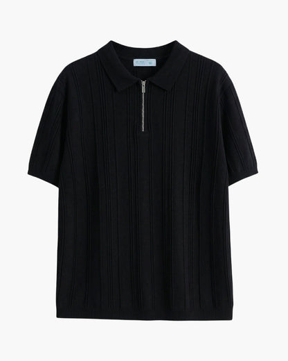Signature Zip-Up Polo Shirt — Sleek, Versatile Everyday Style