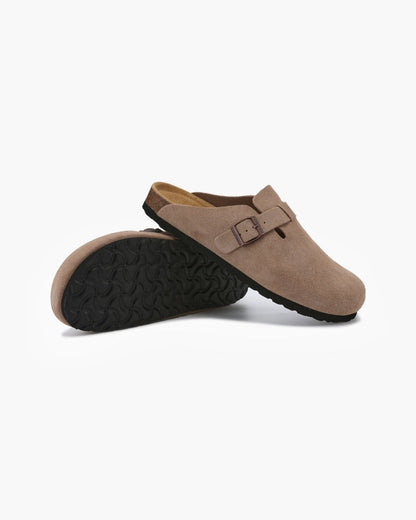 Vintage-Style Old Money Suede Clogs
