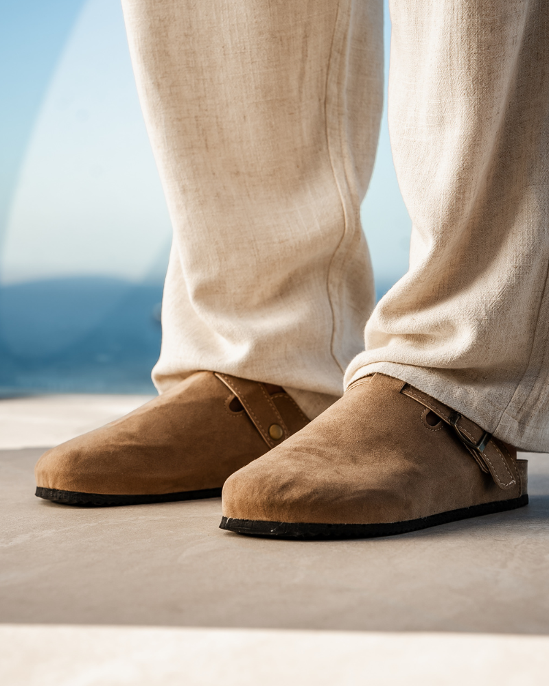 Vintage-Style Old Money Suede Clogs