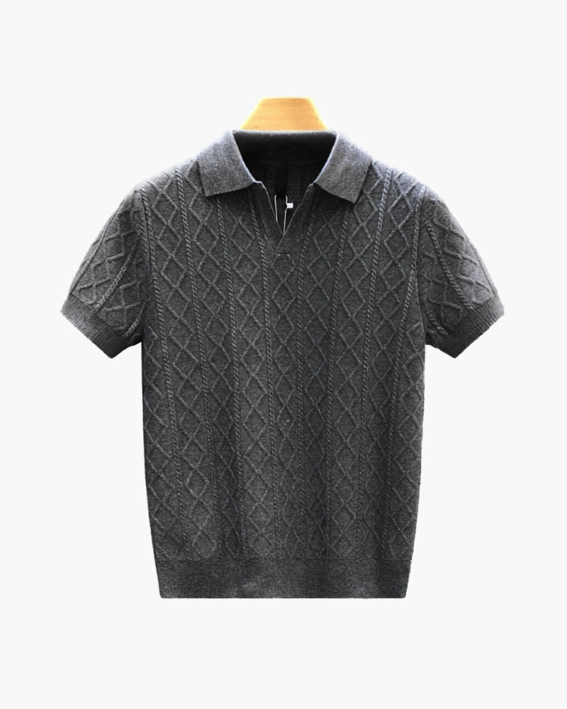 Signature Textured Knit Polo Shirt