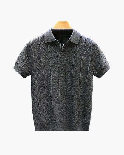 Signature Textured Knit Polo Shirt