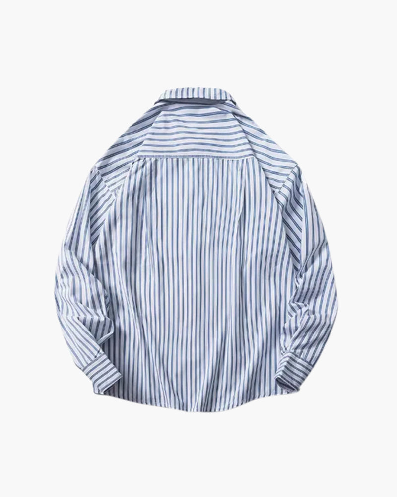 Relaxed-Fit Oversized Striped Shirt