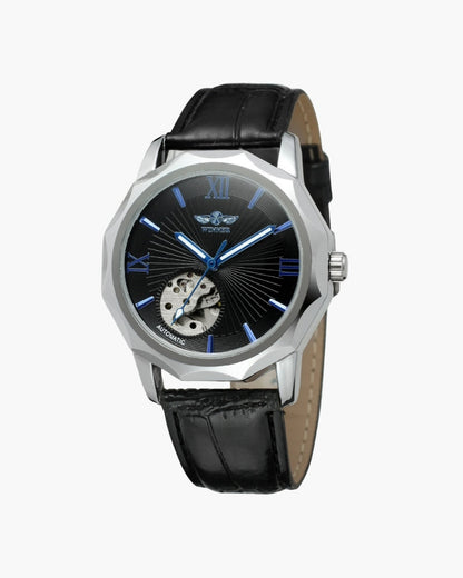 Timeless Skeleton Dial Stainless Steel Watch