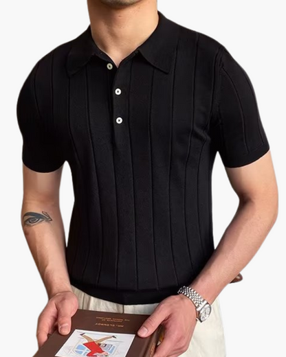 Cannes Ribbed Cotton Polo Shirt – Classic Comfort & Style